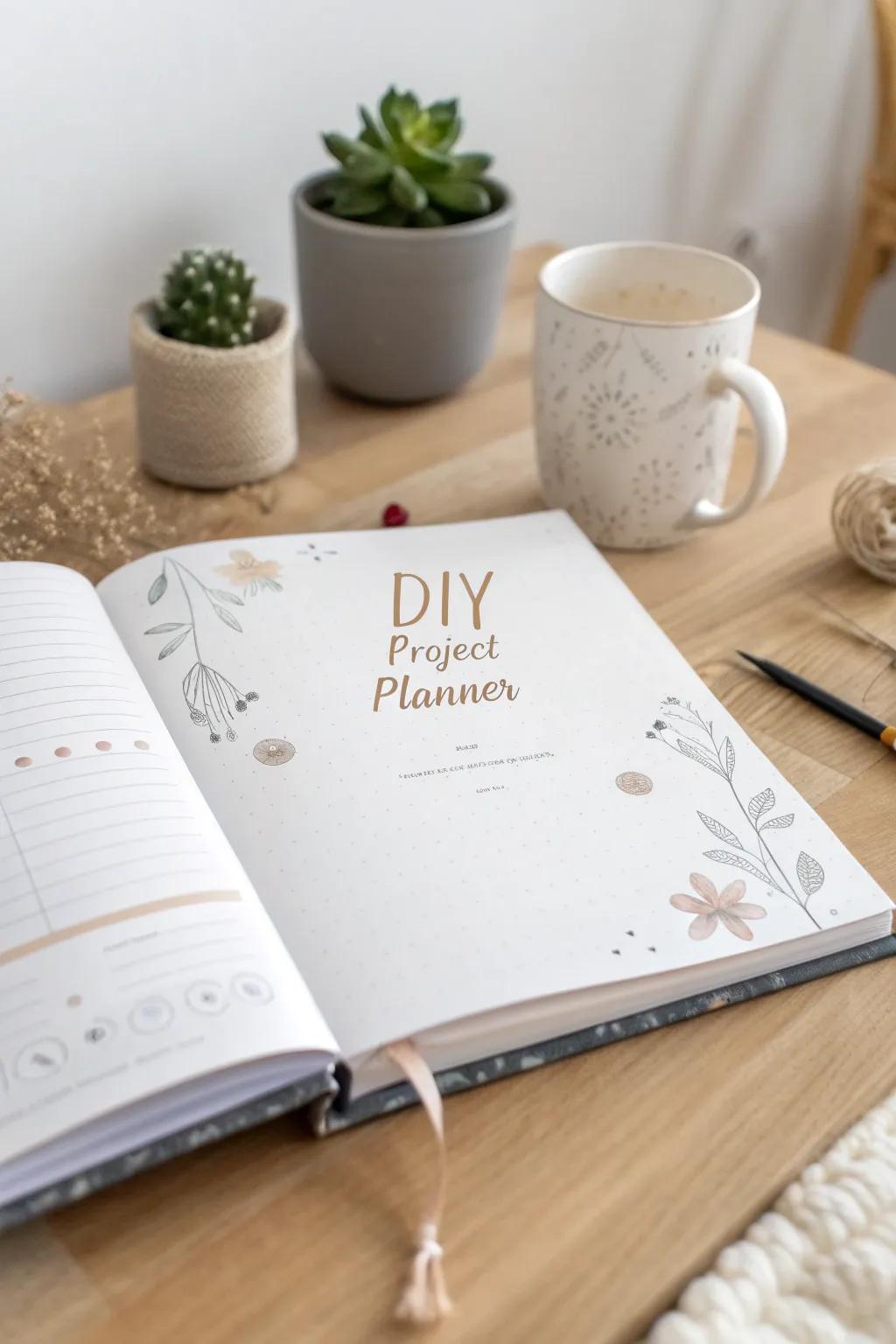 Organize your creative journey with a touch of minimalist elegance and boho flair.