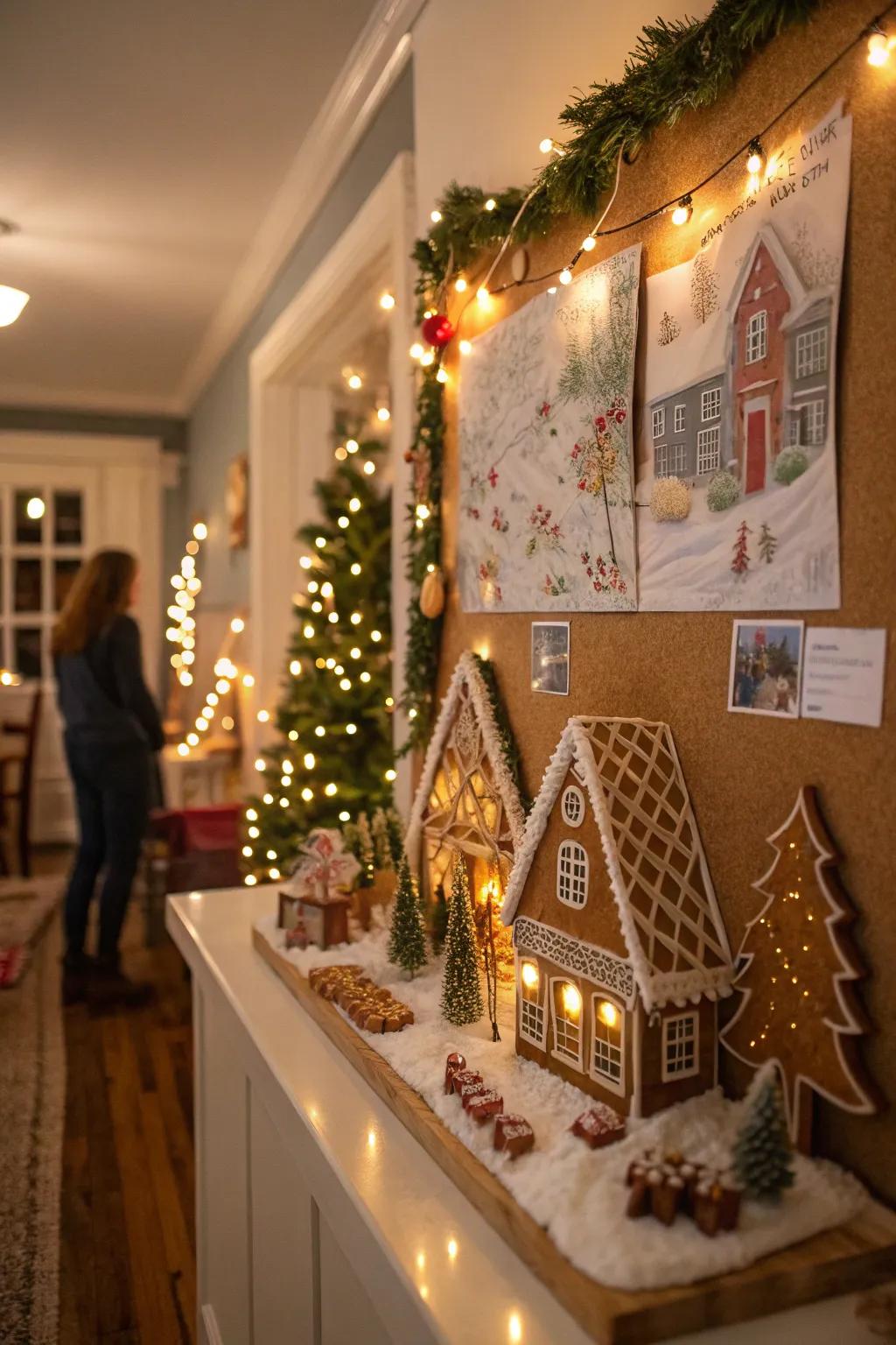 A gingerbread village brings warmth and charm to your decor.