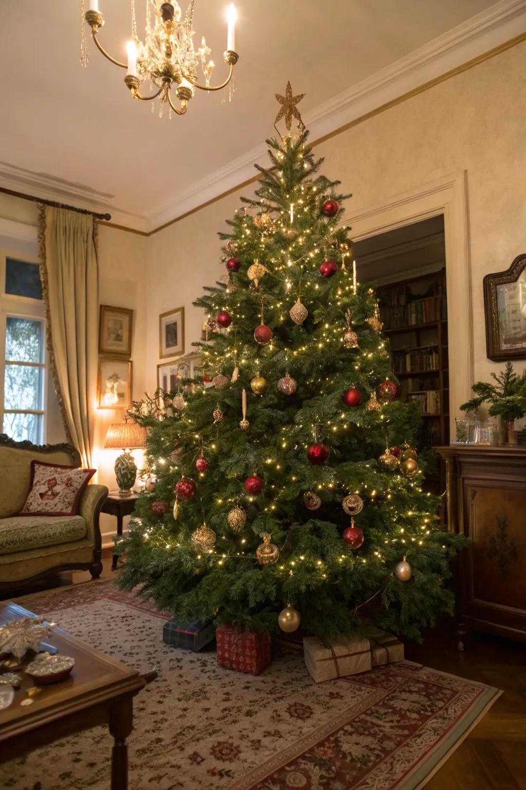A vintage Christmas tree that brings timeless charm and nostalgia to your holiday decor.