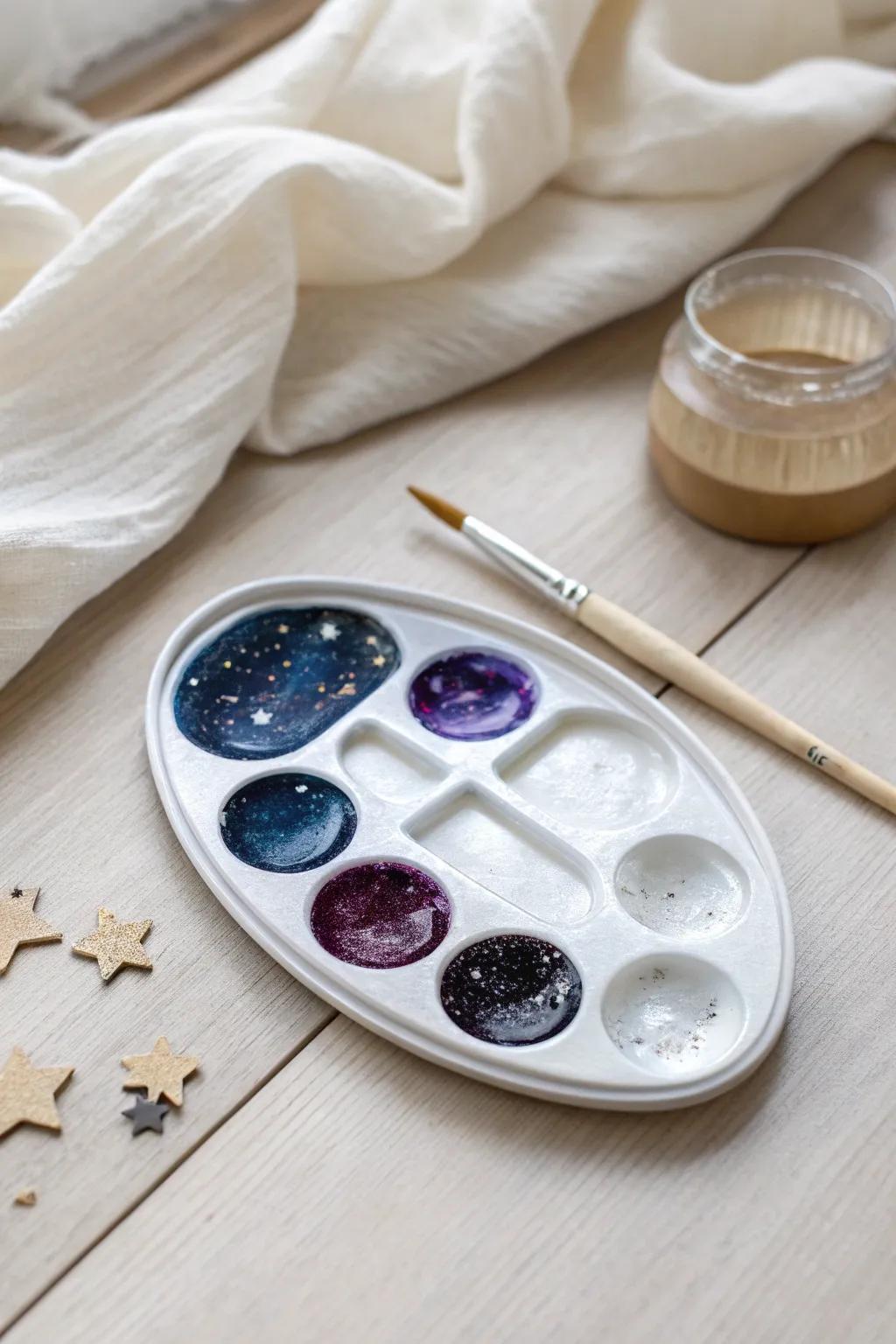 Unleash your creativity with galactic hues and let the universe inspire your next masterpiece. 🌌✨