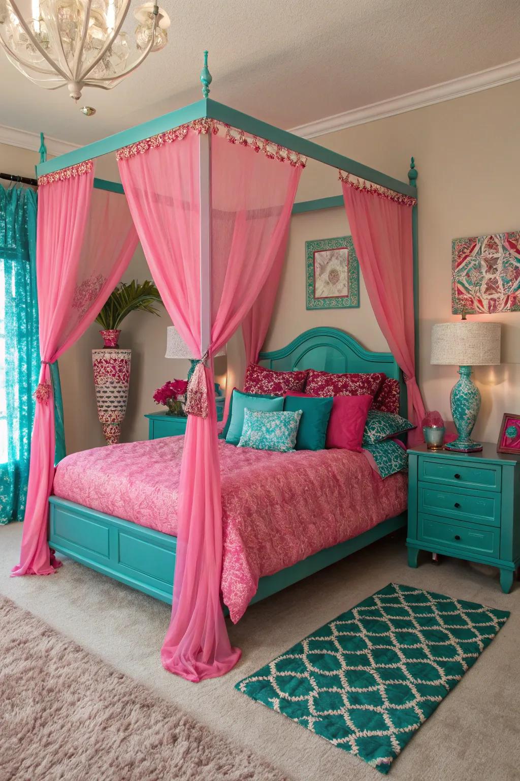 Complementary colors create a balanced look.