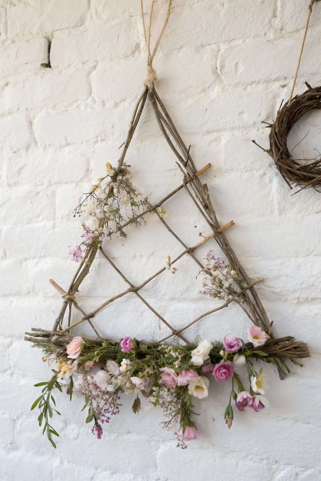 Bring the serenity of nature indoors with this elegant, nature-inspired wall hanging.