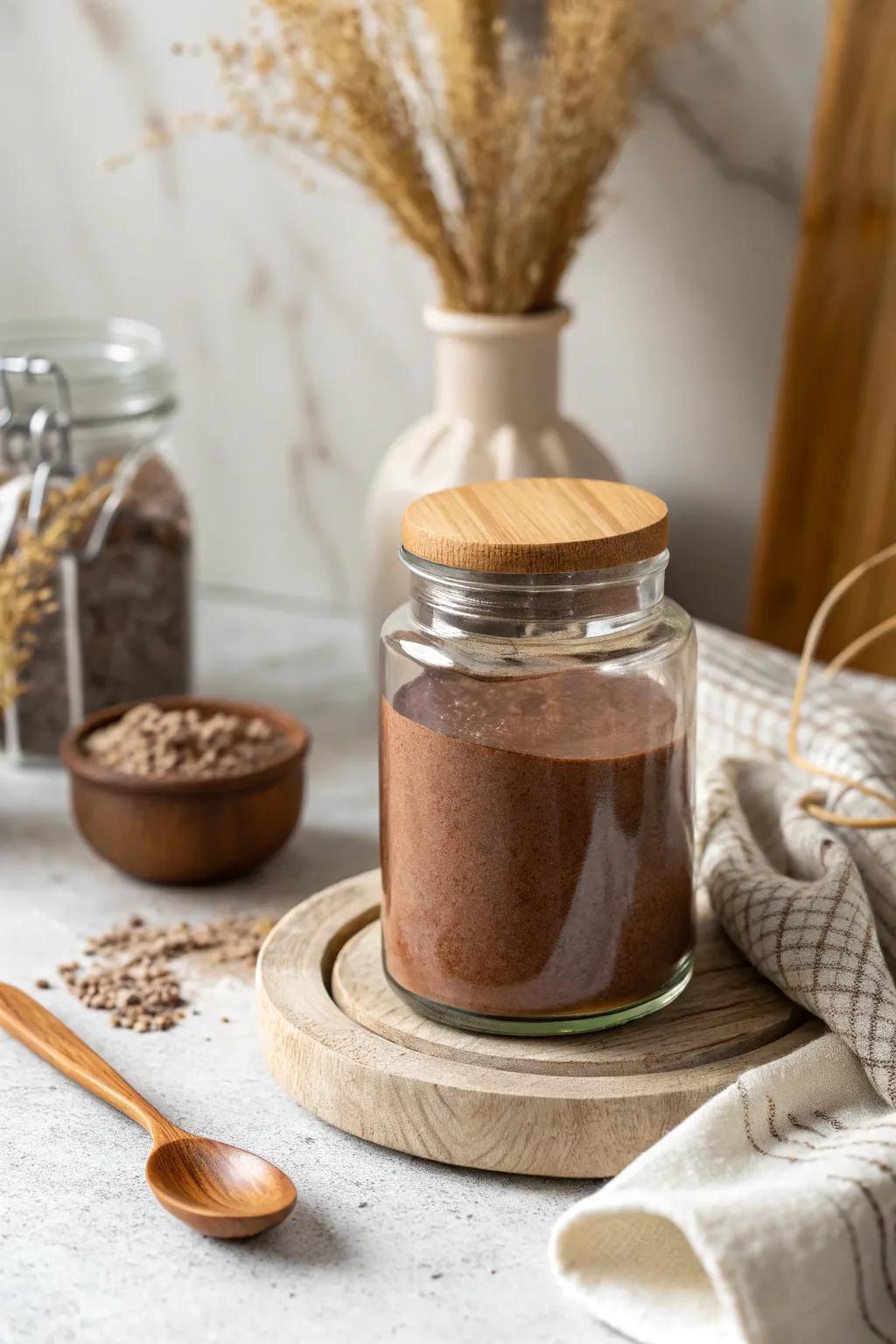 Store your hot cocoa mix with elegance and warmth!
