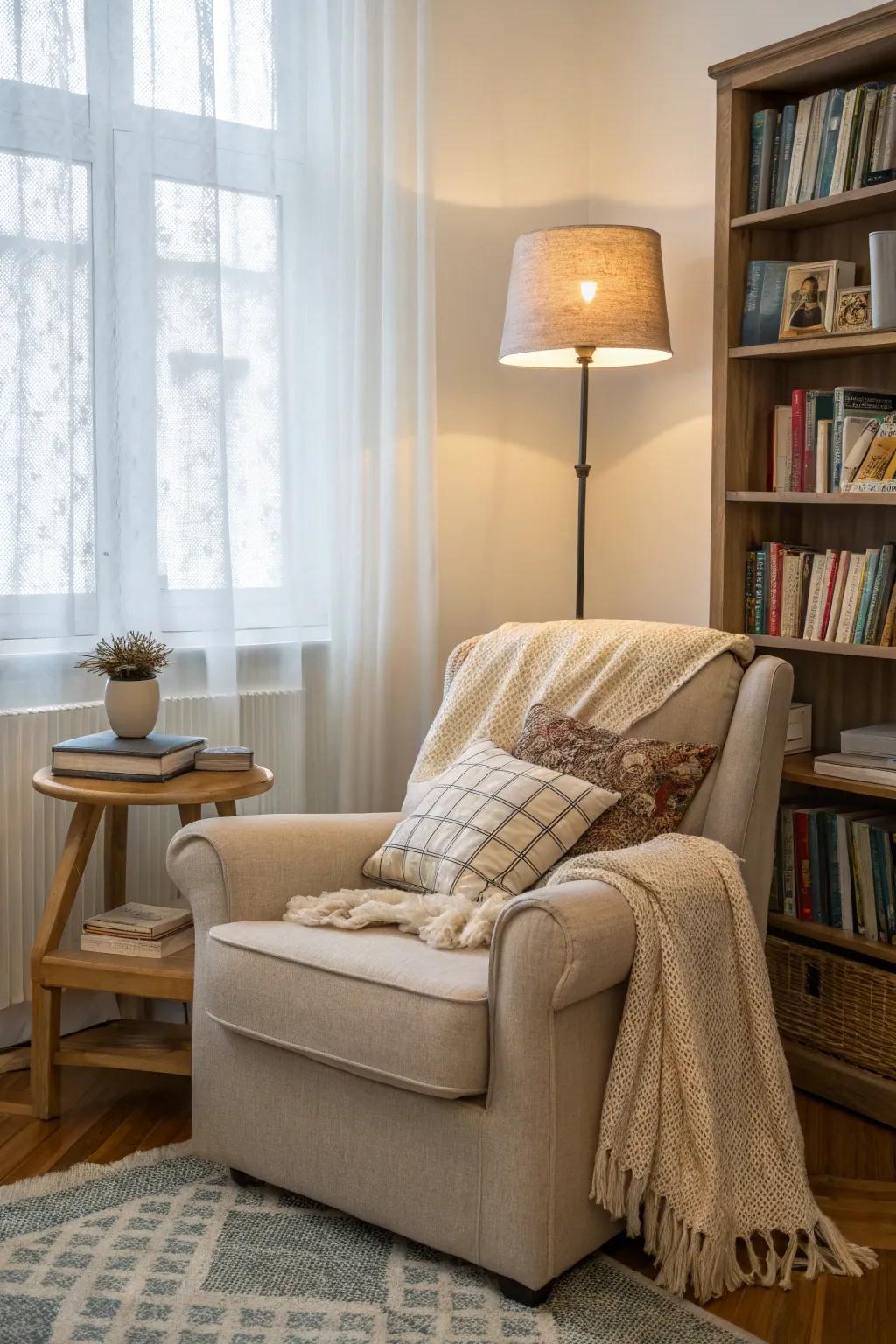 A serene spot for guests to unwind during game breaks.