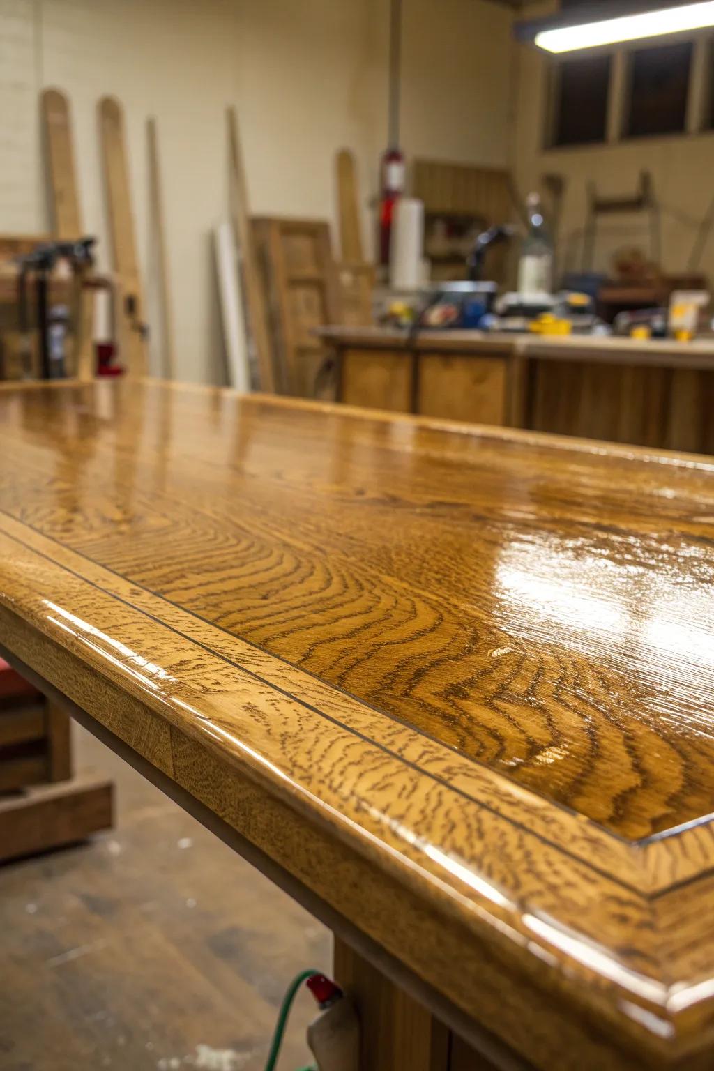 Enhance your woodworking craftsmanship by adding a durable polyurethane finish.