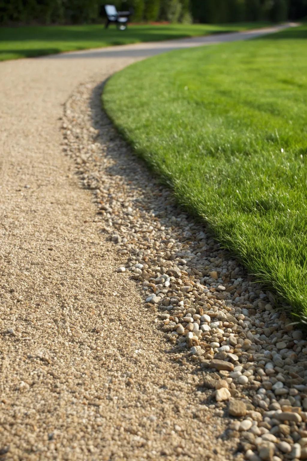 Elevate your driveway with the natural elegance of grass edging.