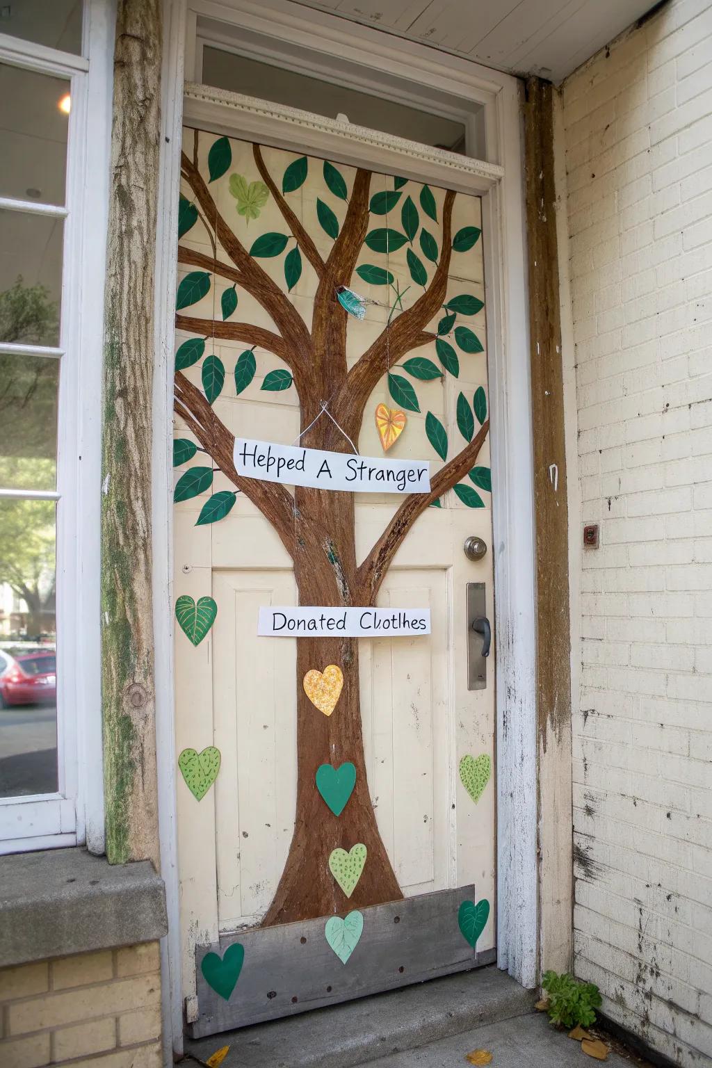 A kindness tree visualizes the growth of kindness.