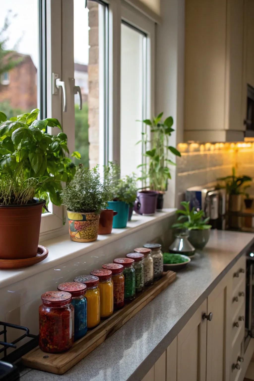 A windowsill extension offering both utility and charm.