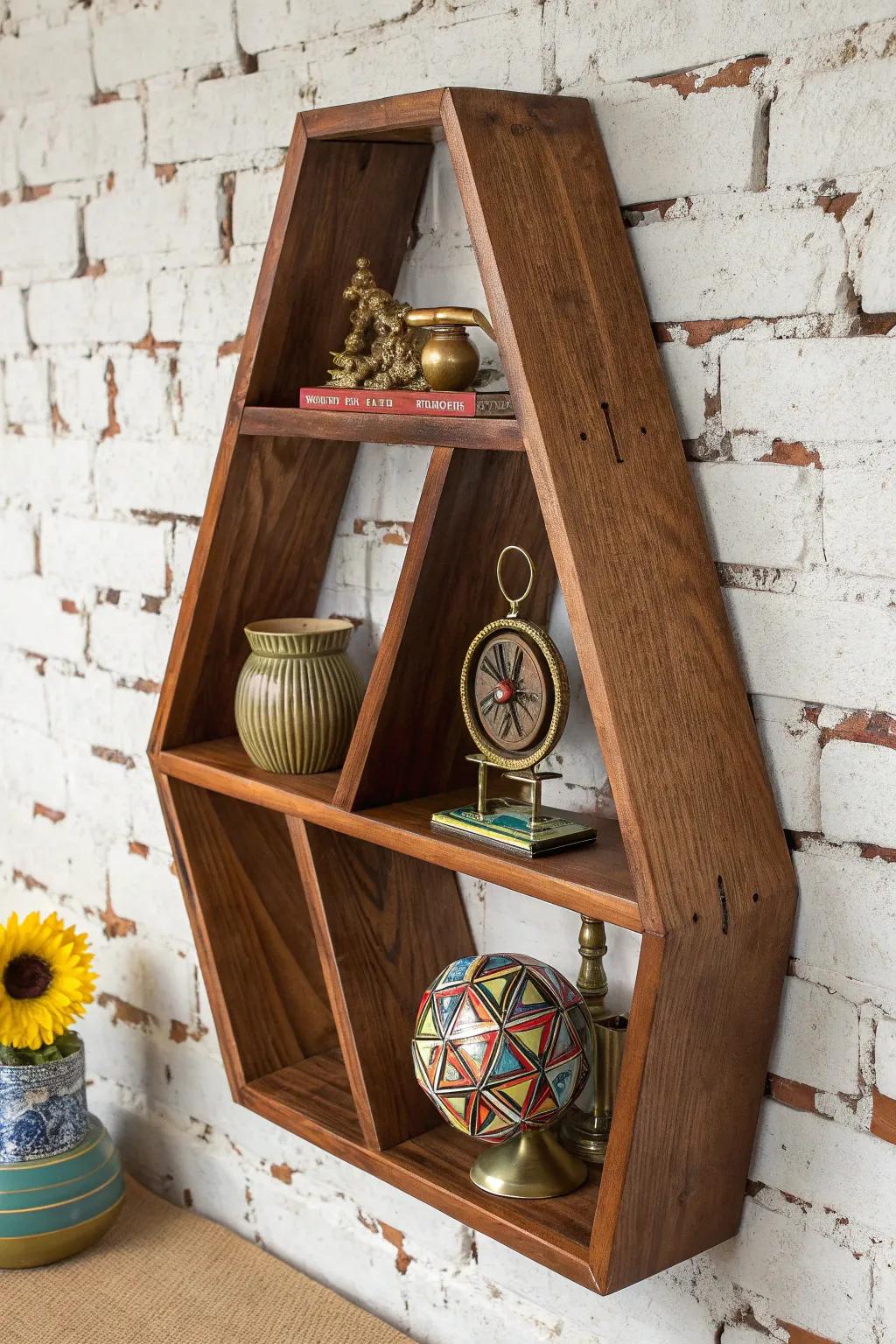 Showcase your treasures with these artisanal knee wall shelves—where art meets craftsmanship.
