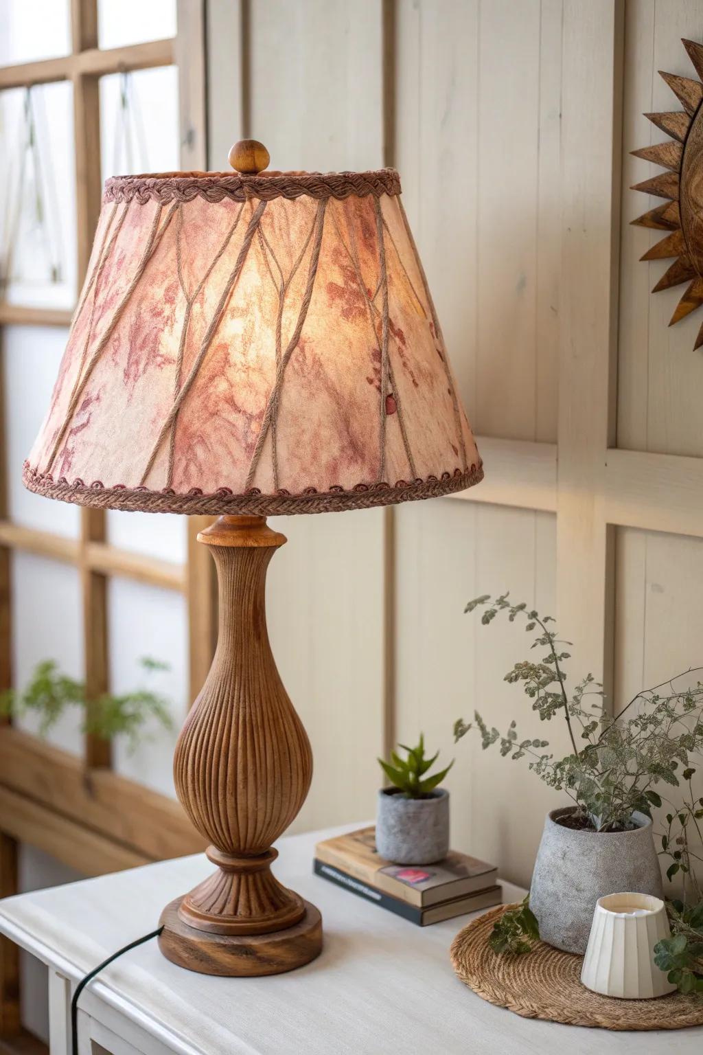 Illuminate your space with eco-friendly elegance: Discover the beauty of natural dye lampshades.