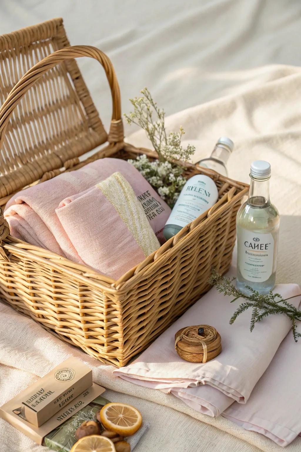 Embrace the charm of outdoor simplicity with our Picnic for Two Basket.