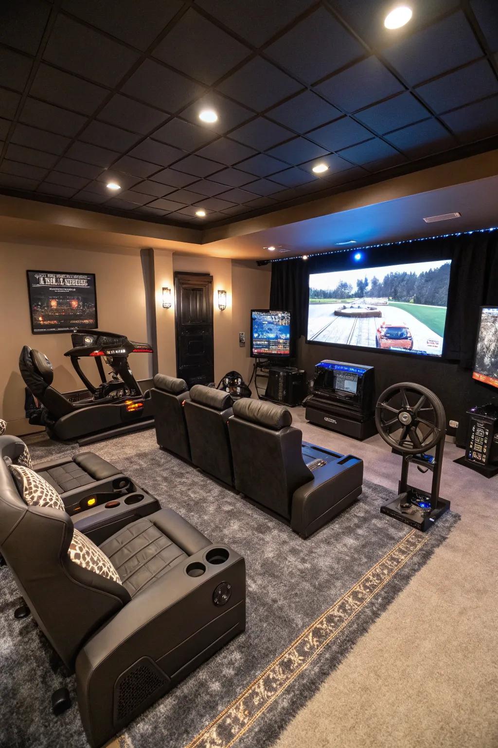 A virtual reality setup offering immersive gaming experiences.