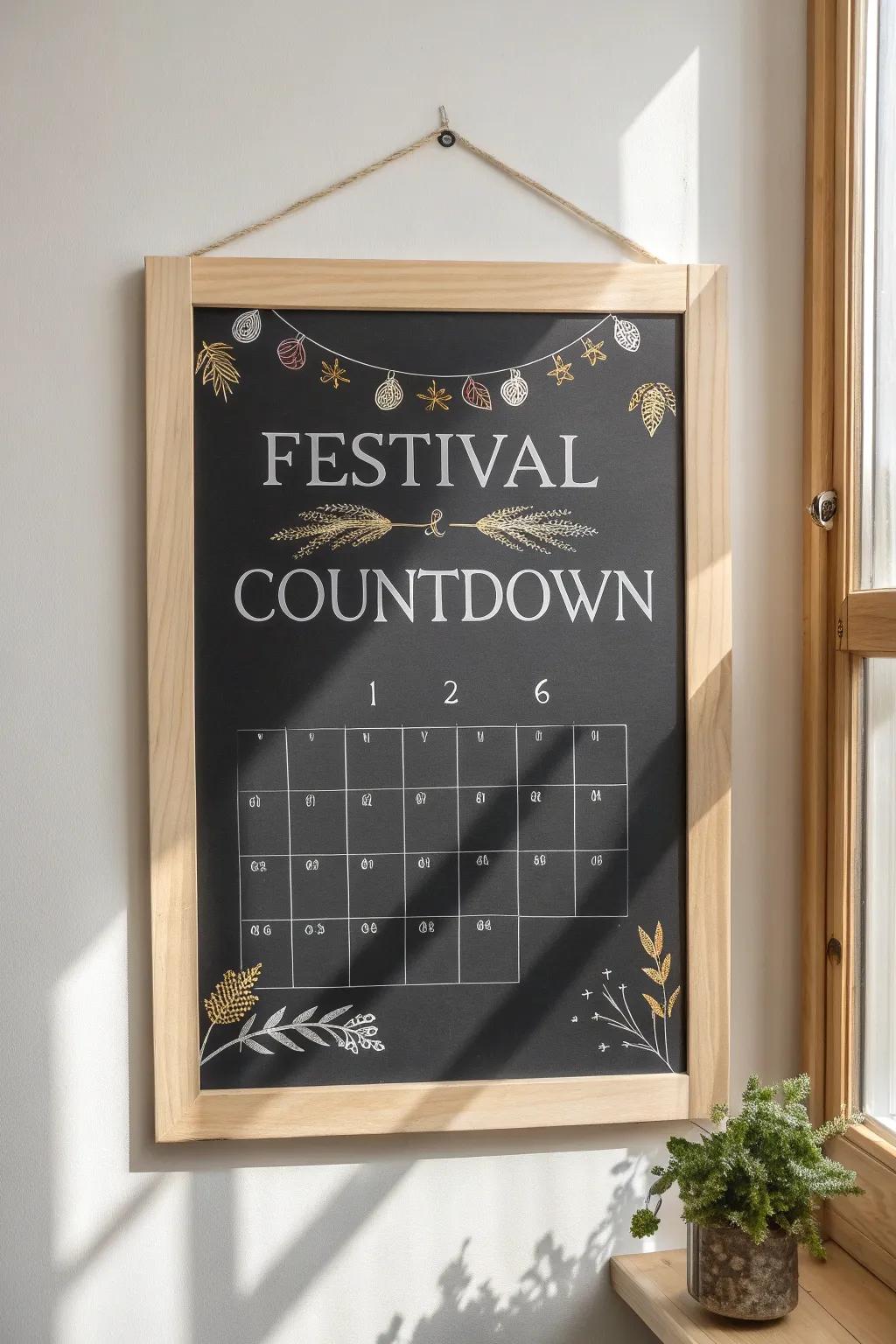 Countdown to joy with a touch of minimalist elegance. 🌿🗓️ #FestivalCountdown #ScandiBoho