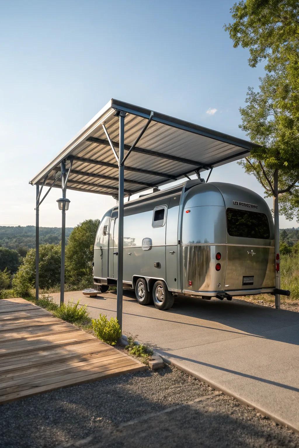 Elevate your adventure with a portable metal carport—flexibility meets style, wherever you roam.