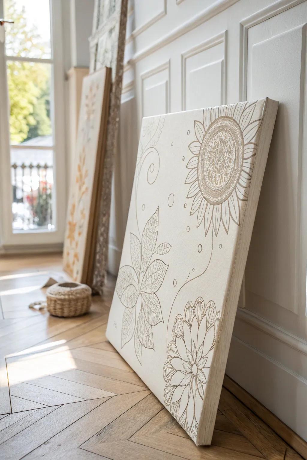 Unleash your creativity with dynamic doodles on a minimalist canvas, where simplicity meets spontaneous artistry.