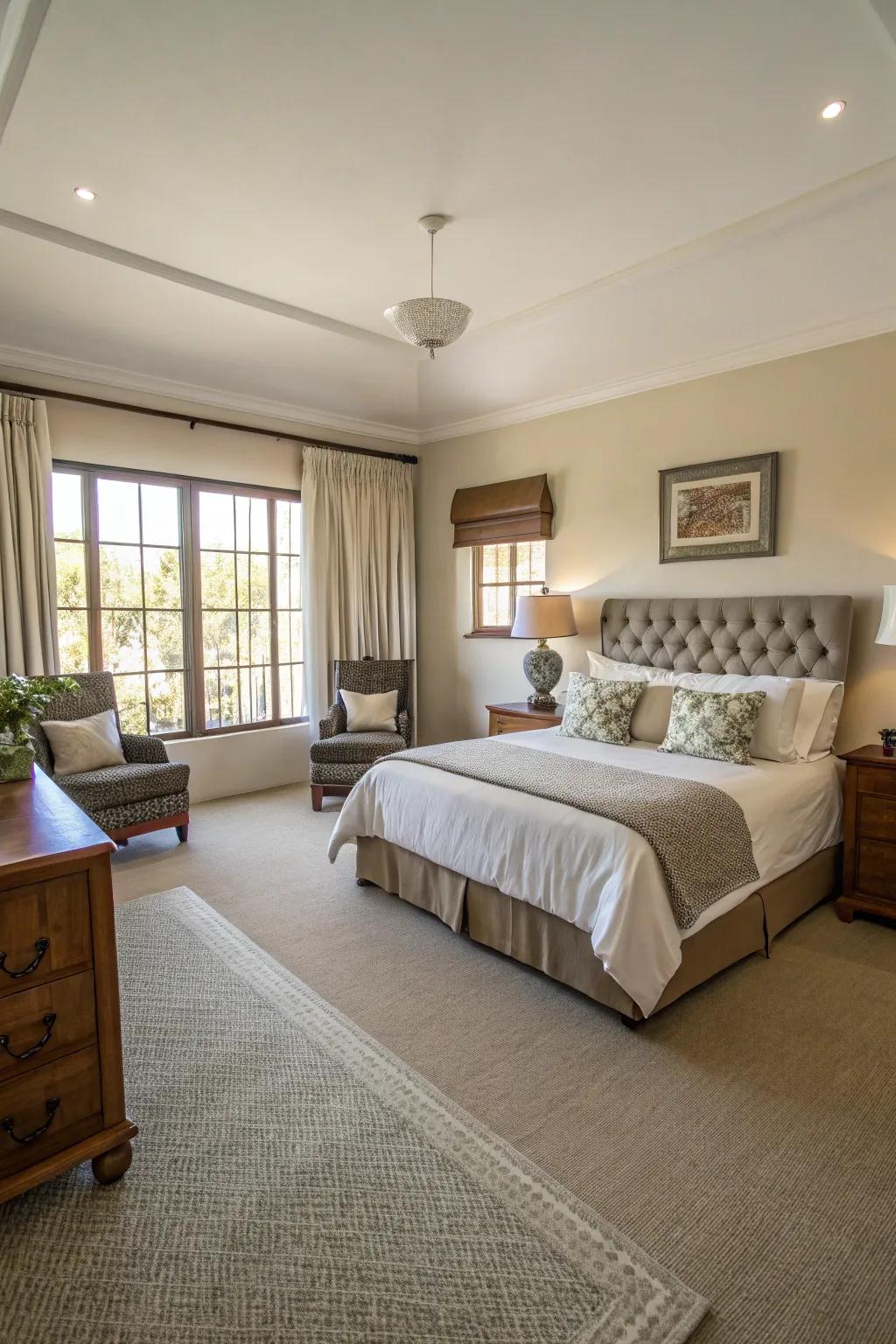 Barrier-free design ensures the room is comfortable and safe.
