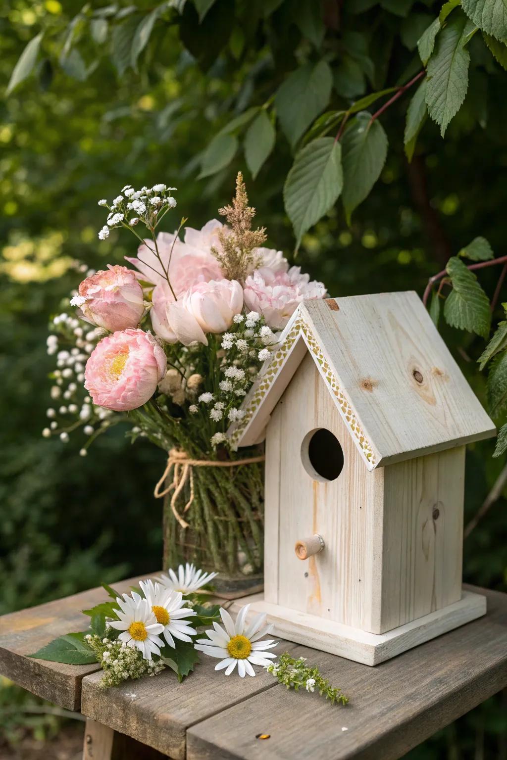 Transform your aviary into a seasonal sanctuary with minimalist elegance and natural beauty.