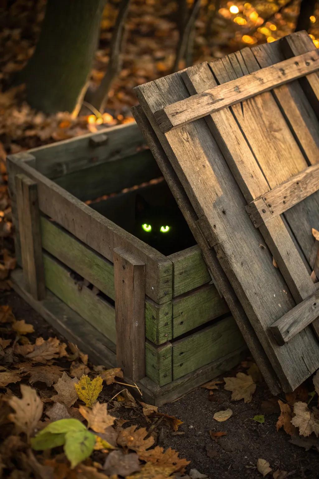 Unleash the suspense with a handcrafted 'Monster in a Box' that steals the Halloween spotlight.