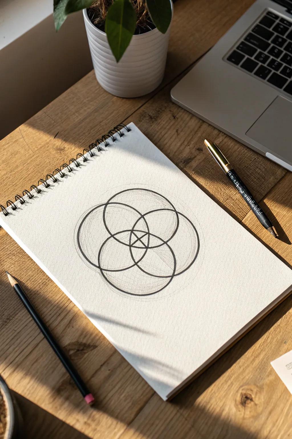 Explore the art of simplicity with abstract geometric outlines that inspire creativity and elegance.