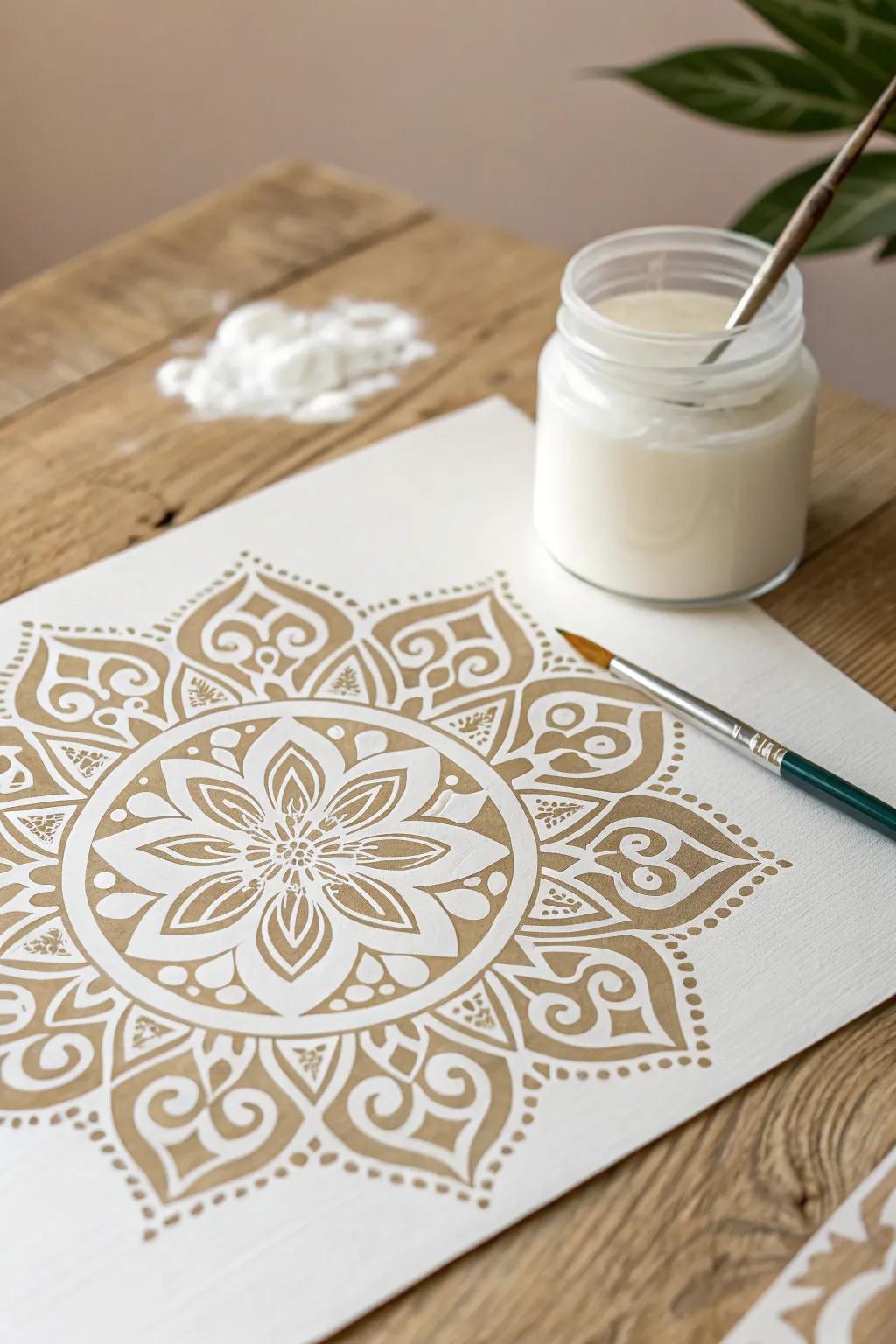 Discover the art of detail with stencils: effortless elegance for your creative projects.
