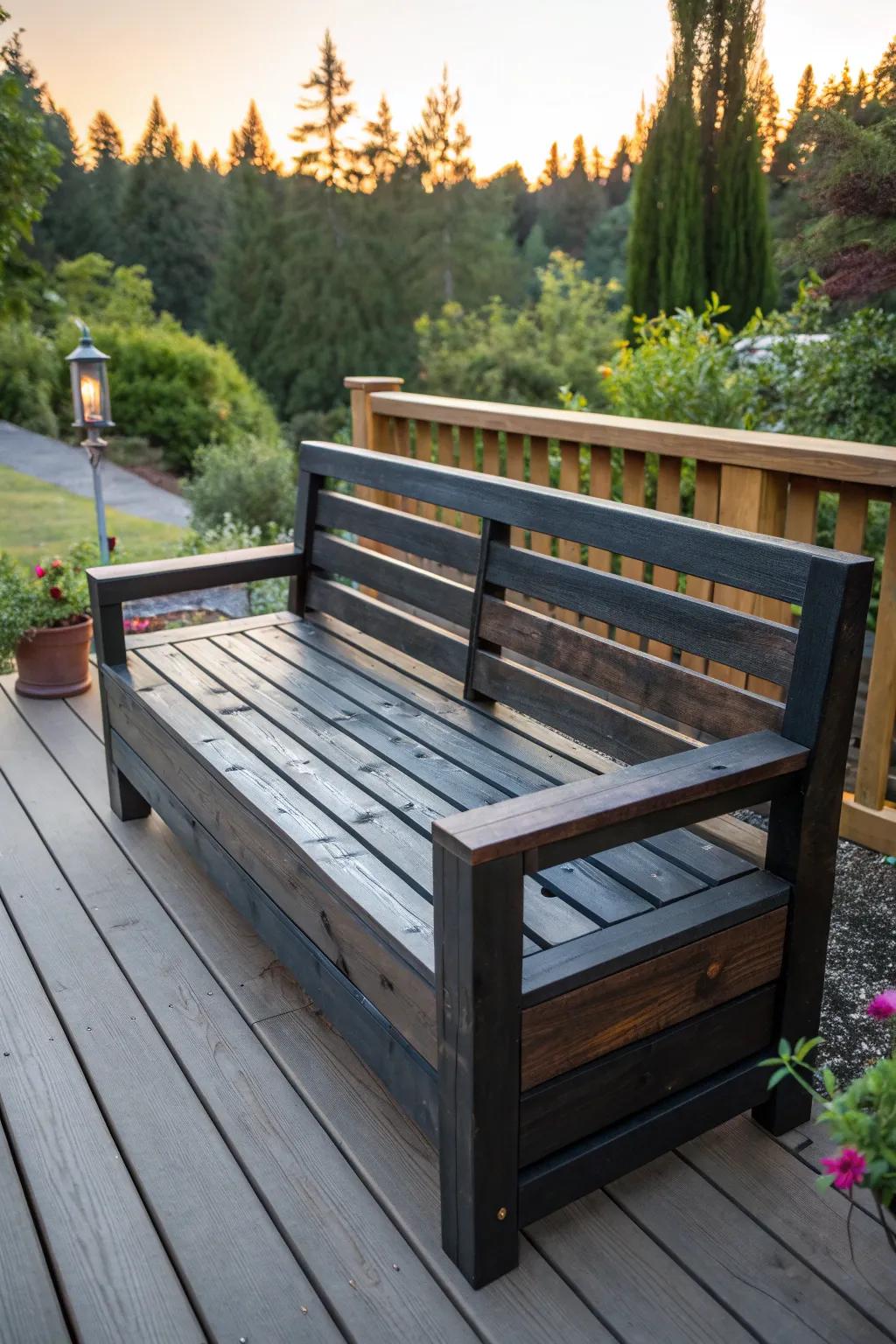 Transform your outdoor space with this beautifully crafted pallet bench, built to withstand the elements and enhance your garden's charm.