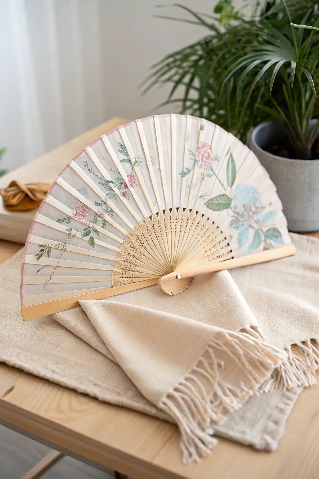 Crafted with love: Elegant paper fan art to delight your friends.