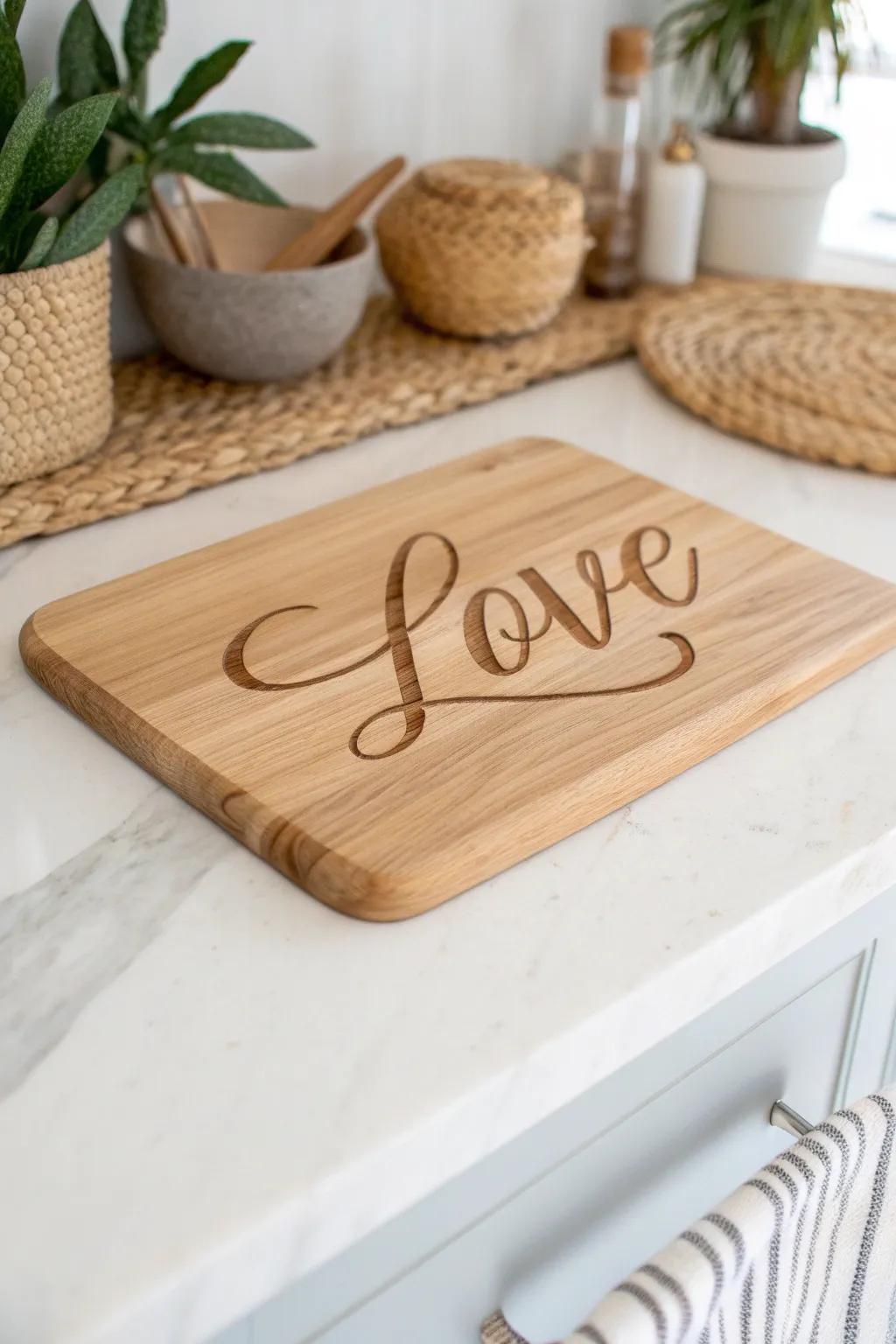 Crafted with Love: A unique centerpiece for your kitchen.