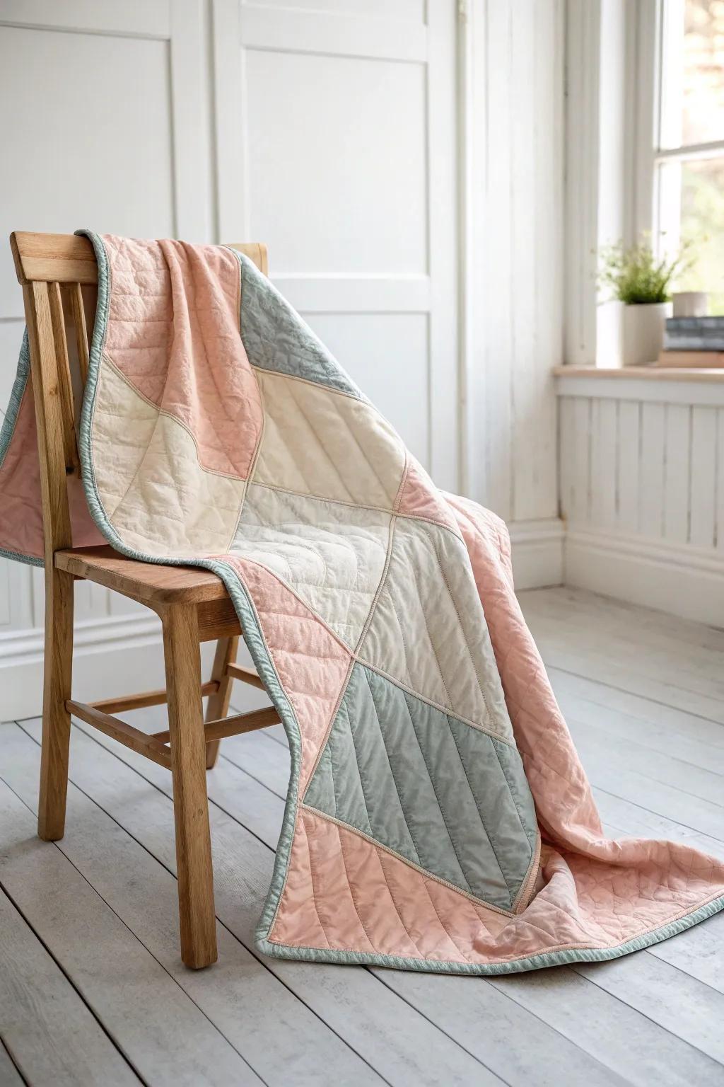 Discover the art of playful elegance with the Cut and Flip quilt technique, where simplicity meets sophisticated design.