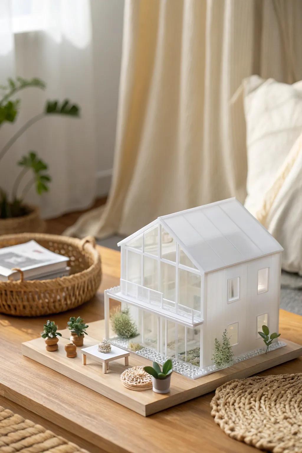 Craft your dream home in miniature: a fusion of Scandinavian elegance and boho charm.