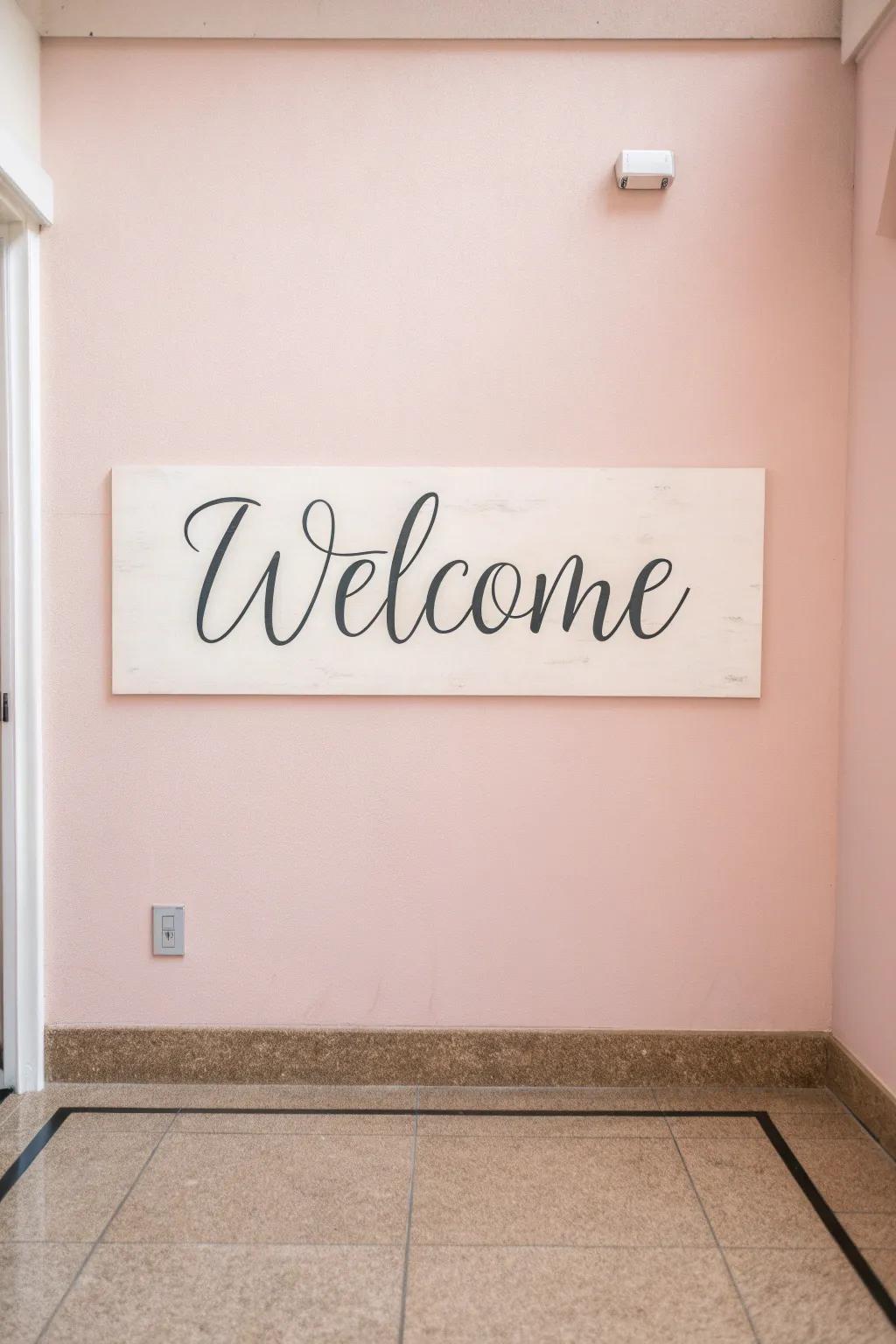 A personalized name sign adding a unique touch to the room.