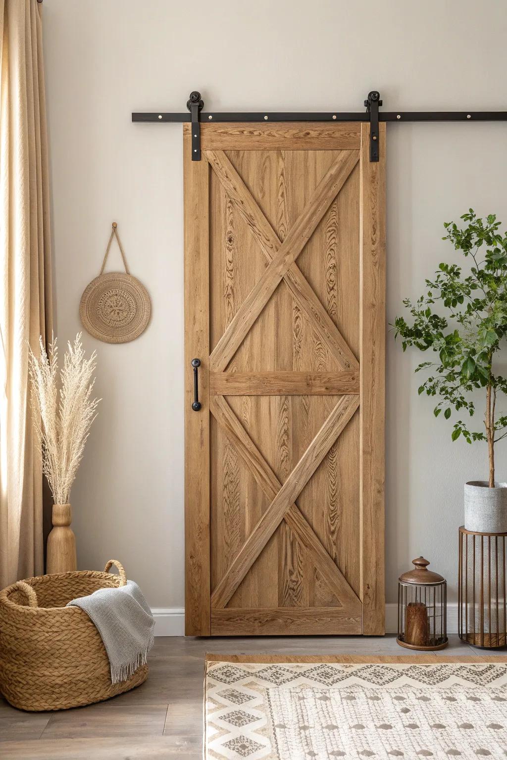 Transform your space with the rustic charm of sliding barn doors—where simplicity meets elegance.