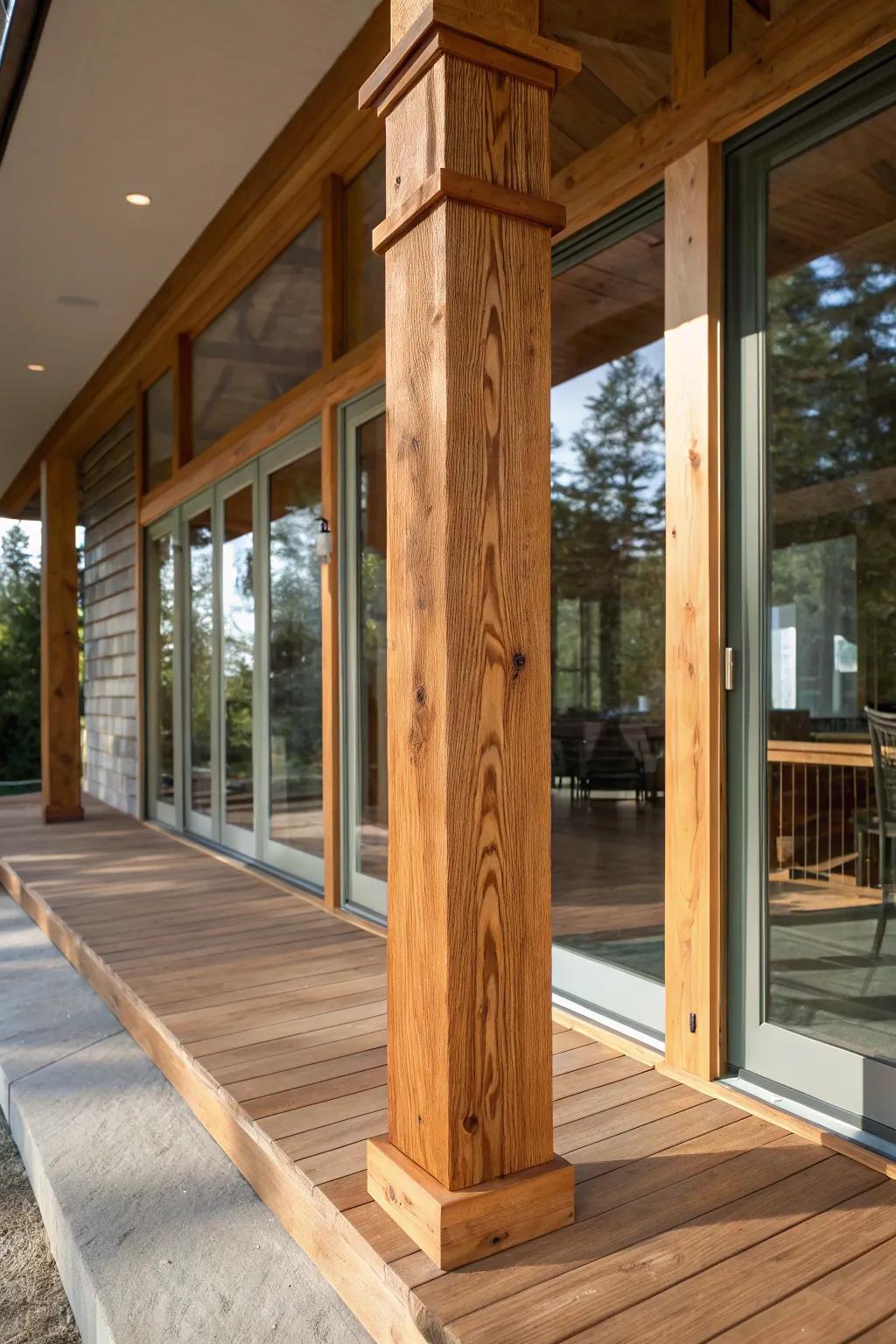 Elevate your space with the perfect blend of cedar and glass—rustic meets modern elegance.