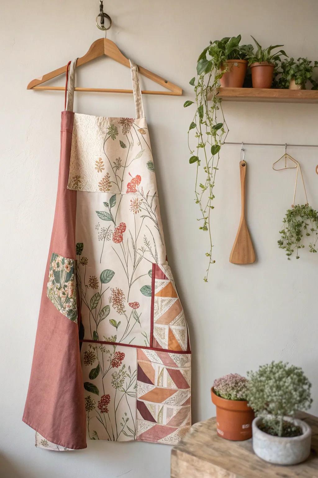 Embrace holiday cooking with this chic reversible apron, where style meets practicality.