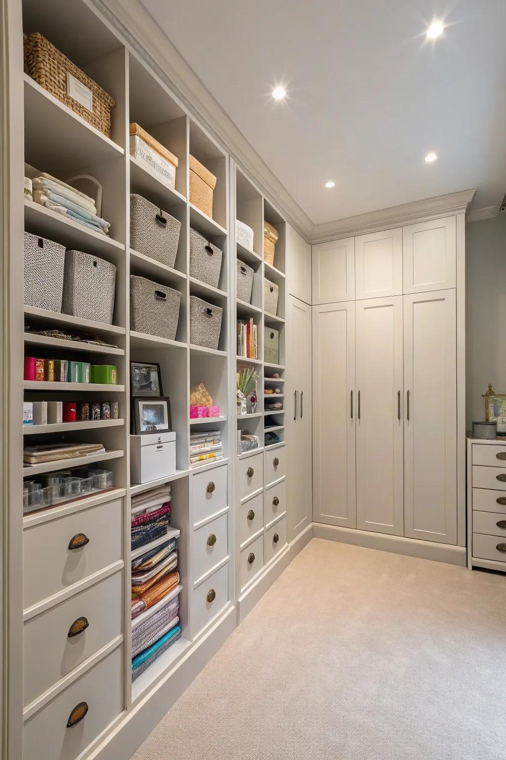 Reach new heights with floor-to-ceiling storage solutions.