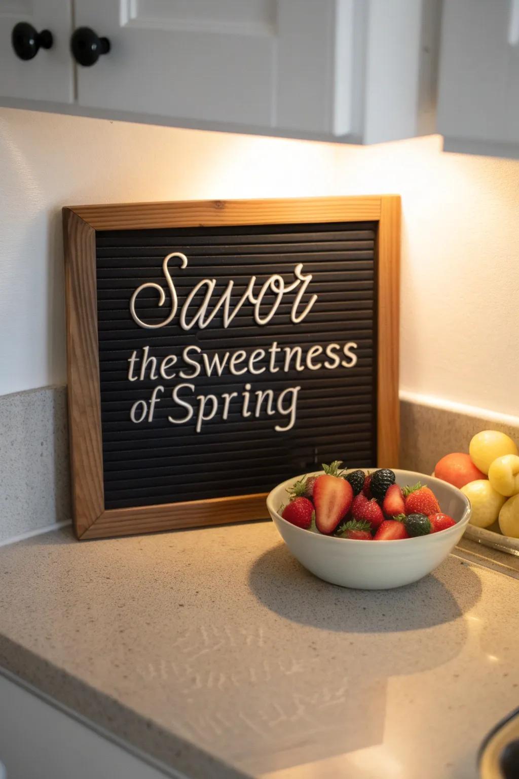 A reminder to enjoy the flavors of the season.
