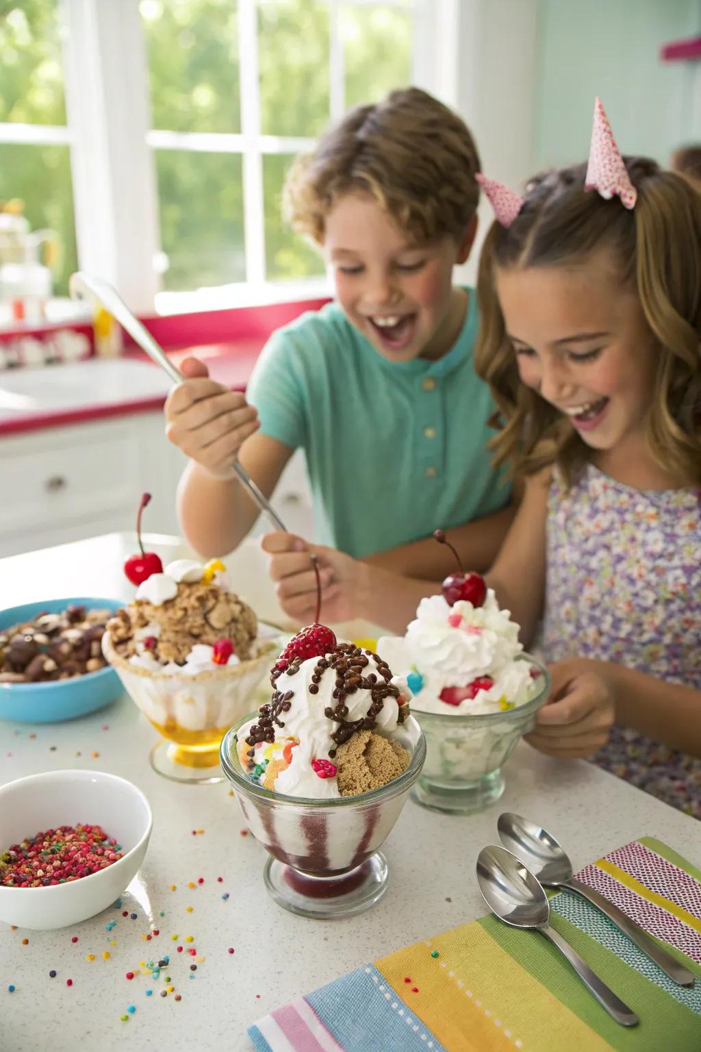 Indulge in creativity and sweetness with a DIY sundae station.