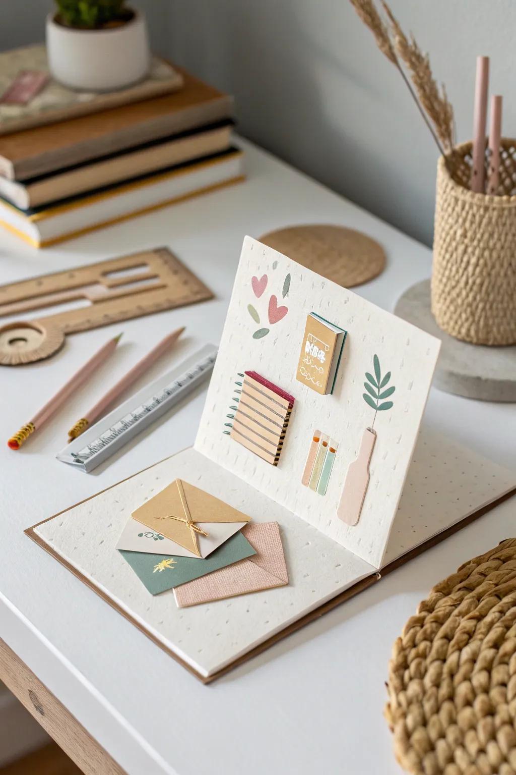 Crafting education with elegance: A Scandinavian-inspired classroom collage card.