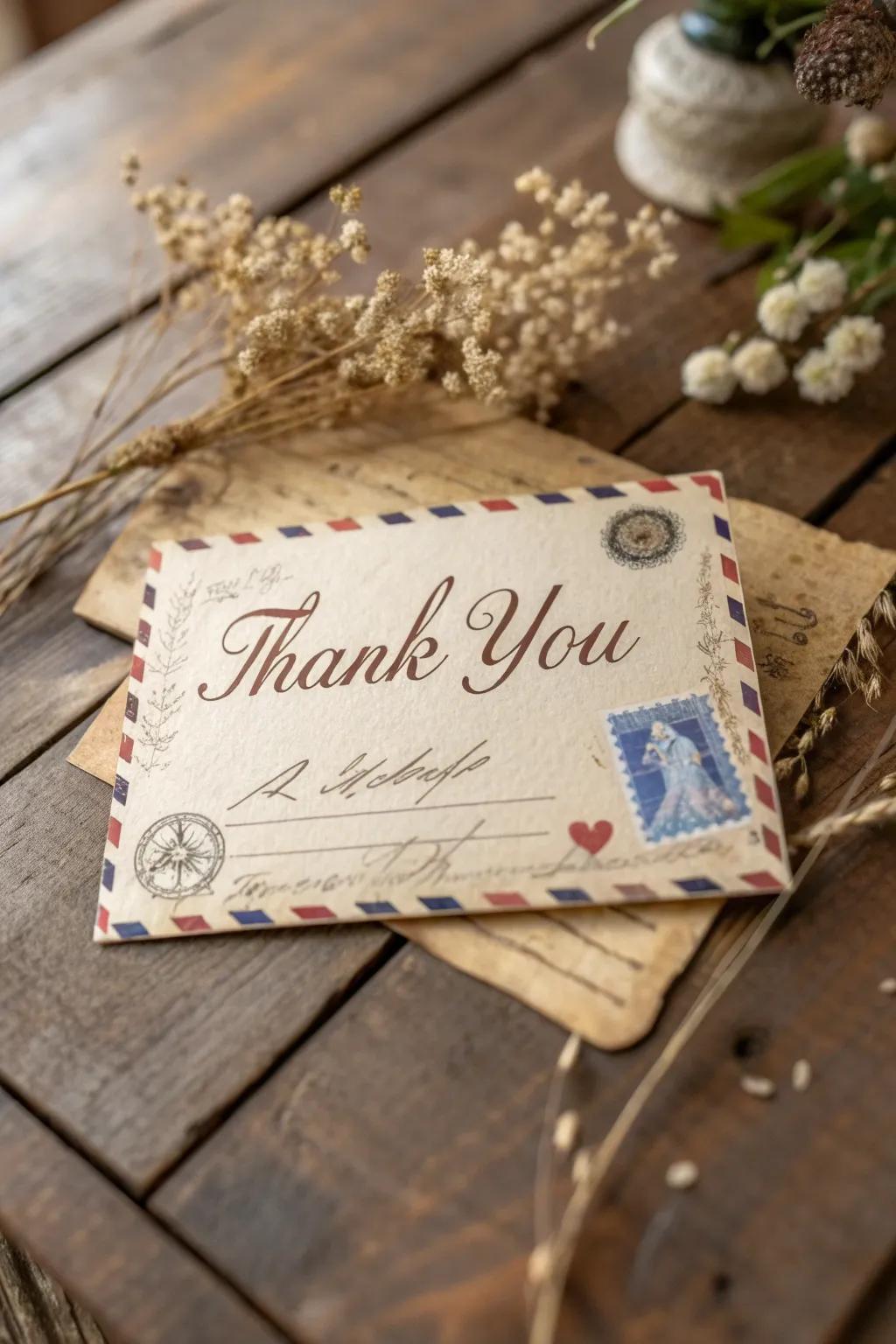 Embrace nostalgia with a vintage-inspired thank you sign, perfect for adding charm to any retro-themed event.