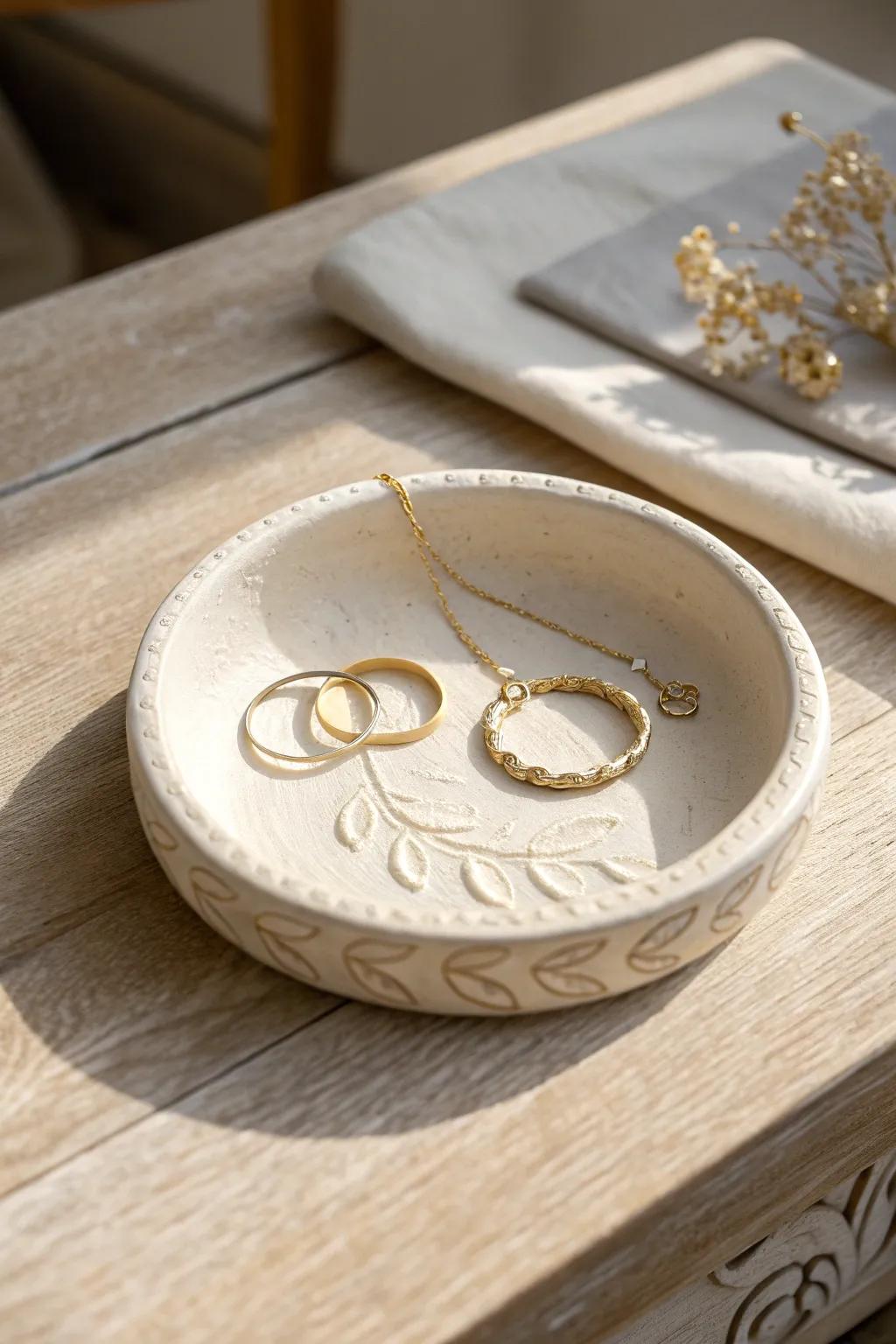 Embrace simplicity and elegance with handcrafted clay jewelry dishes, the perfect blend of Scandinavian minimalism and boho chic.