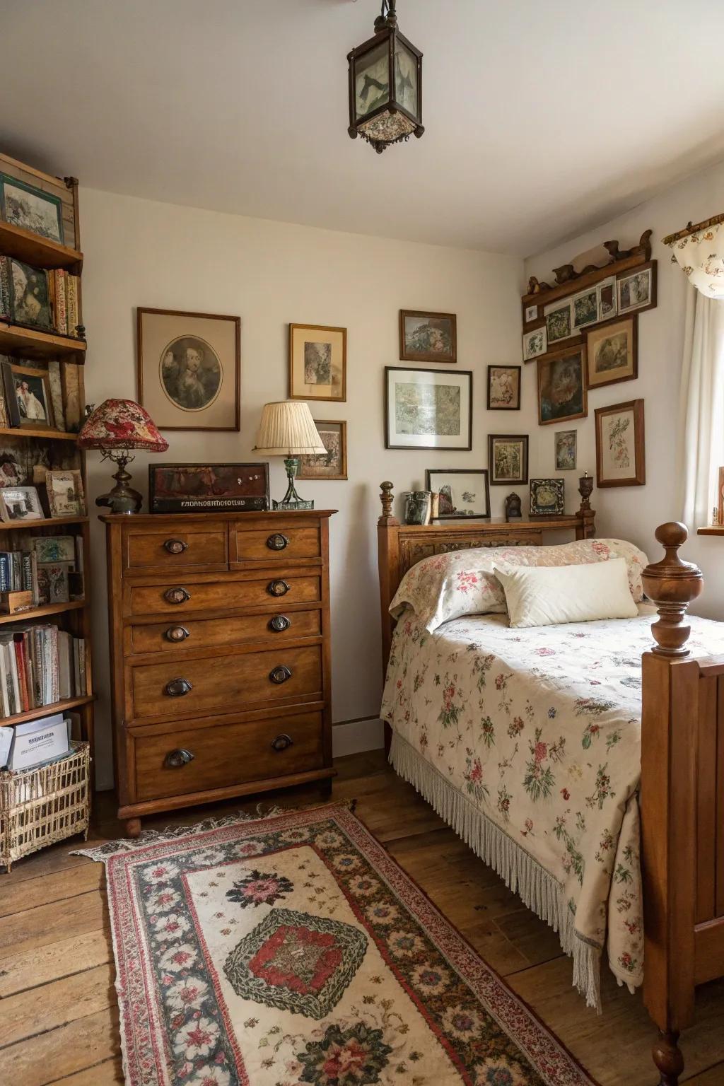 Vintage decor adds character and history.