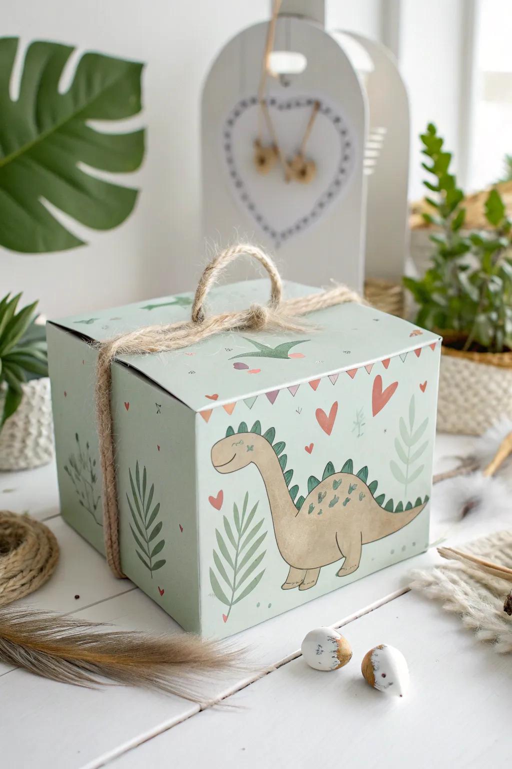 Unleash your creativity with this charming dinosaur valentine box—where prehistoric meets playful minimalism!