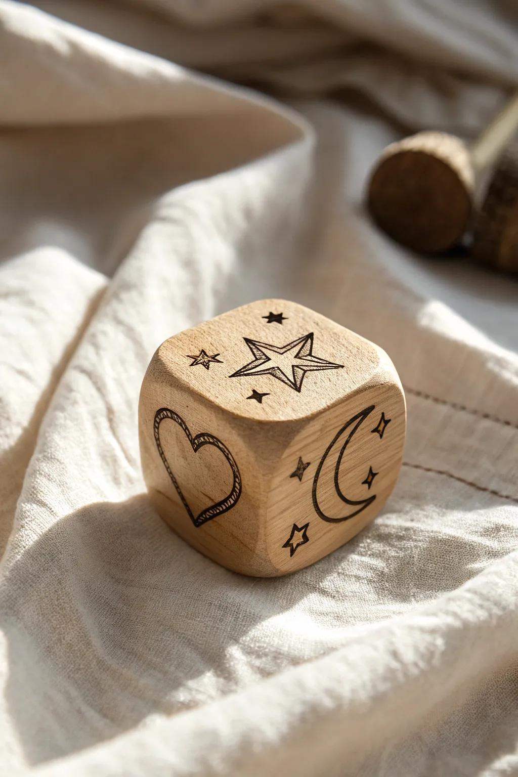 Ignite their imagination with handcrafted story dice, perfect for a creative Valentine's gift.