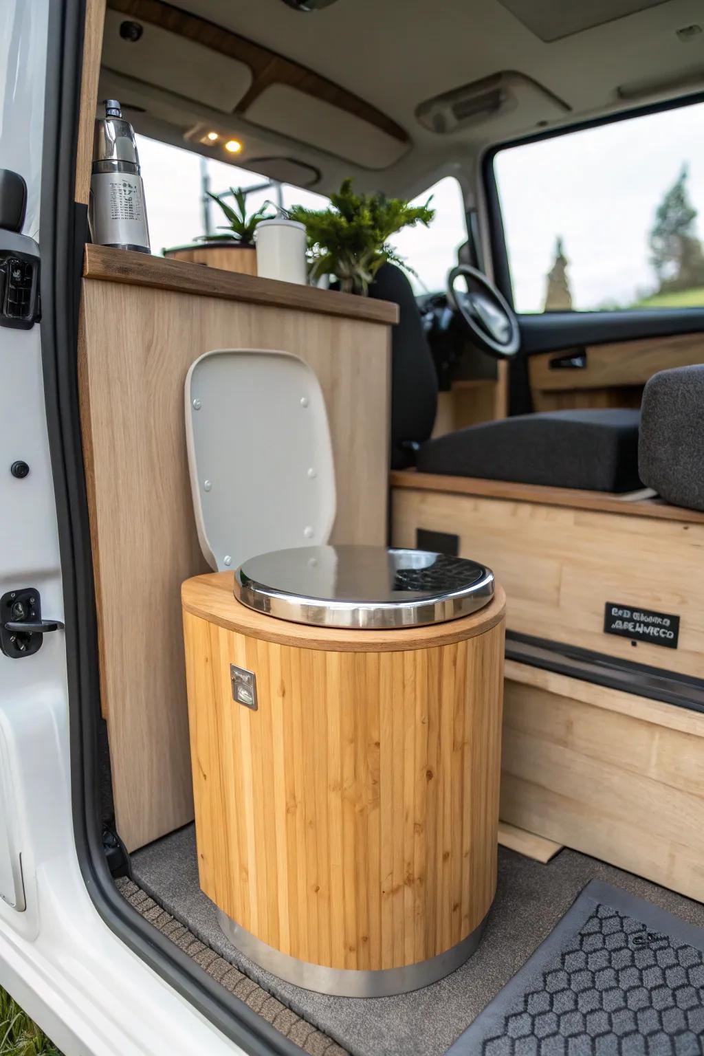 Sustainable elegance on the road: Discover the craftsmanship of eco-friendly van life.