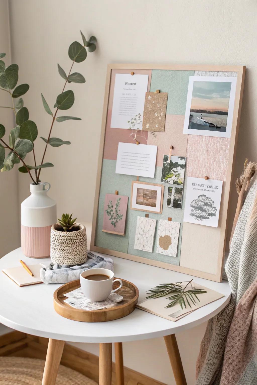 Create a vision board that's as organized and beautiful as your dreams. #VisionBoardParty #MinimalistBoho