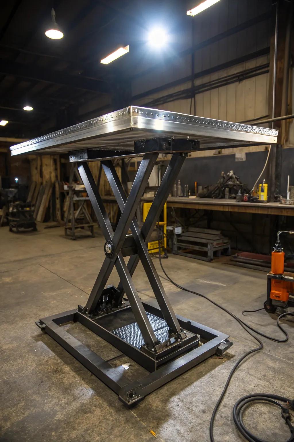 Elevate Your Craft: Discover the power and precision of a hydraulic lift welding table.