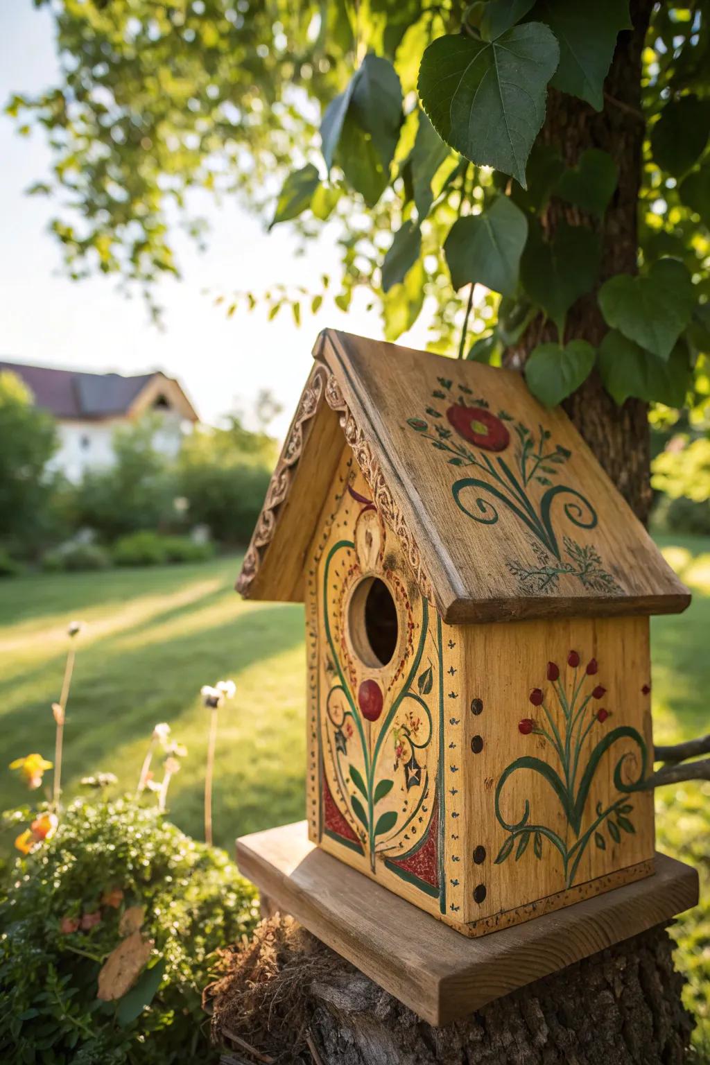 Elevate your garden aesthetics with beautifully crafted birdhouses that invite nature's melodies.