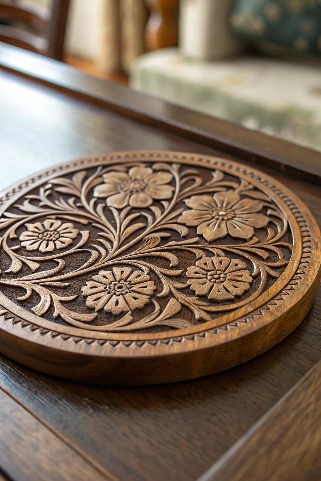 Elevate your coffee table decor with handcrafted floral coasters.