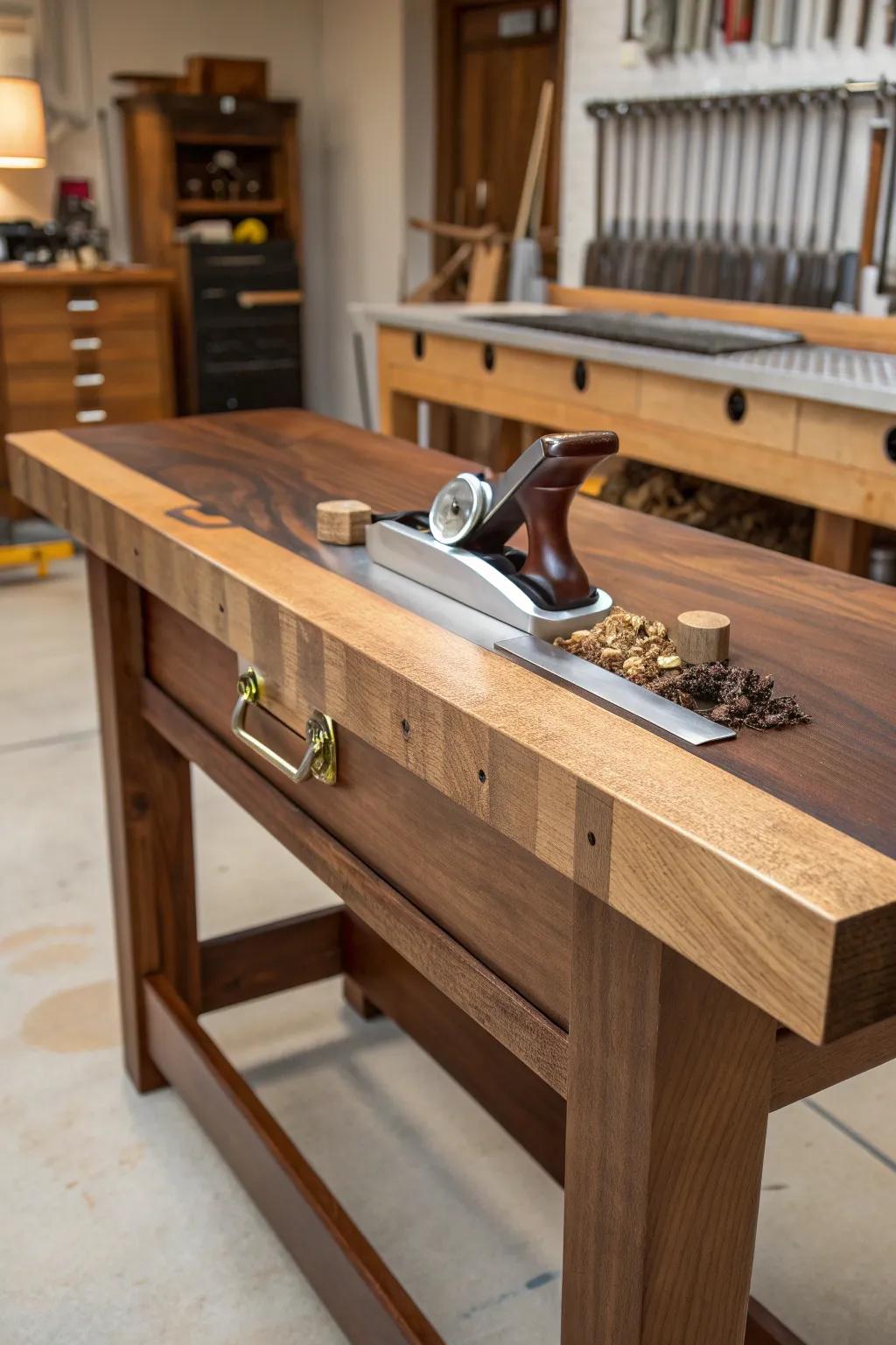 Elevate your workshop: Discover the elegance of a bench sweep for a pristine workbench.