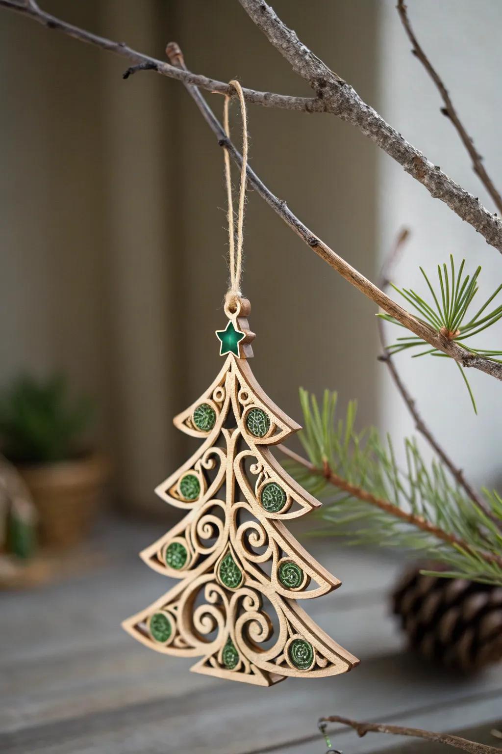 Add a touch of handcrafted elegance to your festive decor with this charming 3D pen tree ornament.
