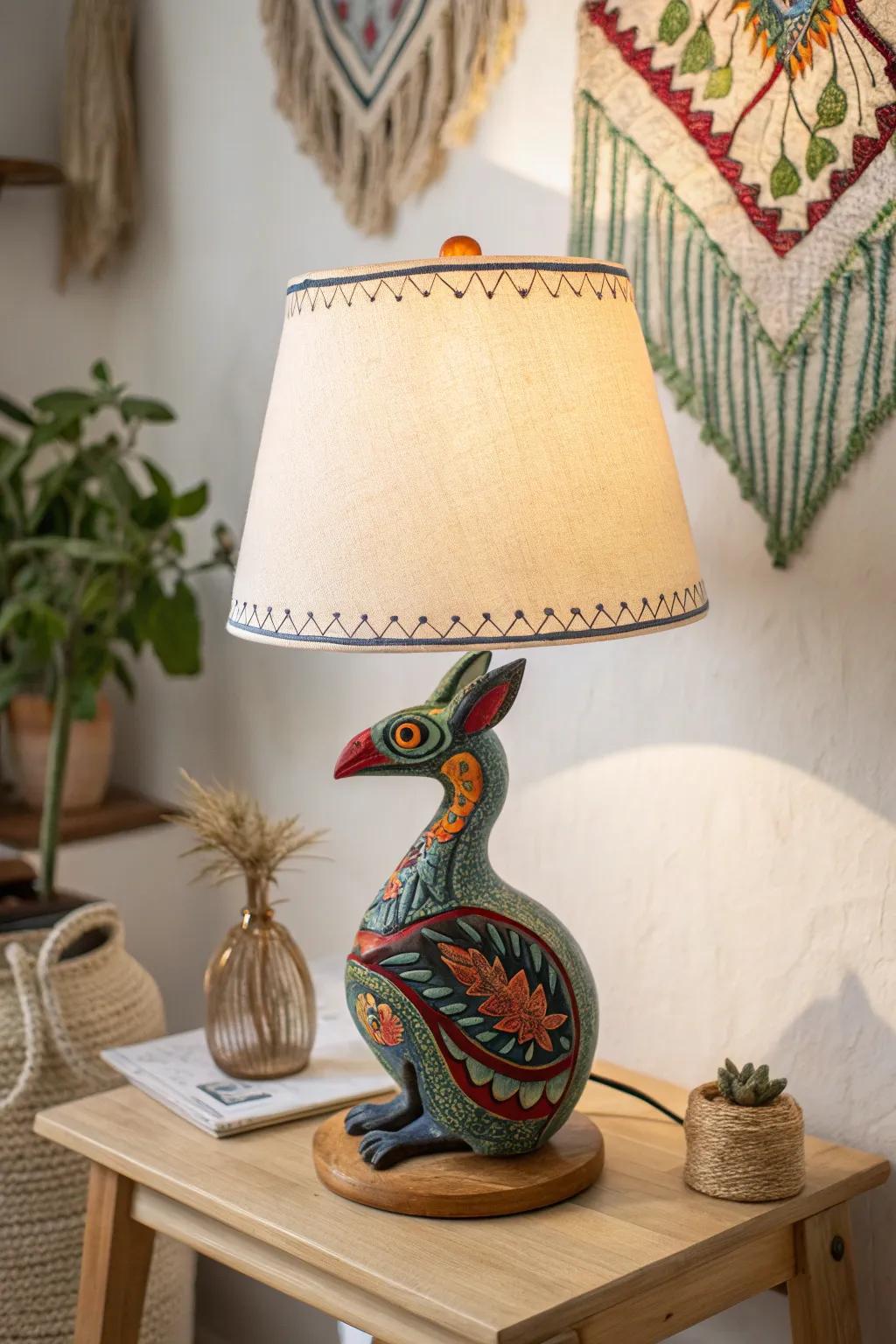 Illuminate your space with the enchanting charm of alebrije-inspired lighting decor, where artistry meets playful elegance.
